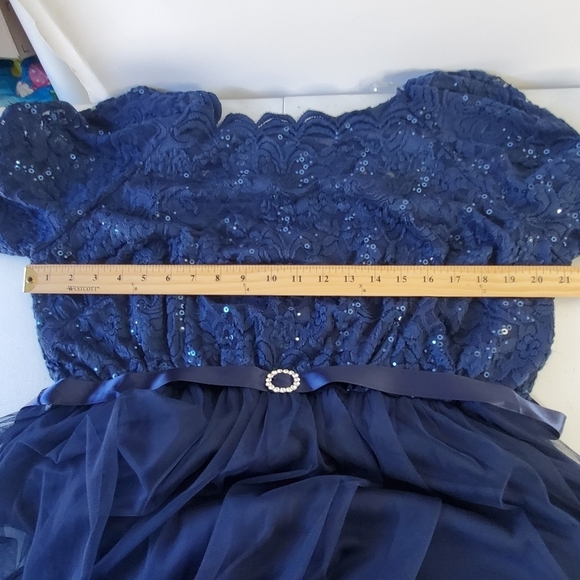 Candalite Women's Sequin Lace Maxi Dress Size 3X Lined Mesh Formal Gown NEW - Picture 11 of 16